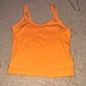 orange tank top